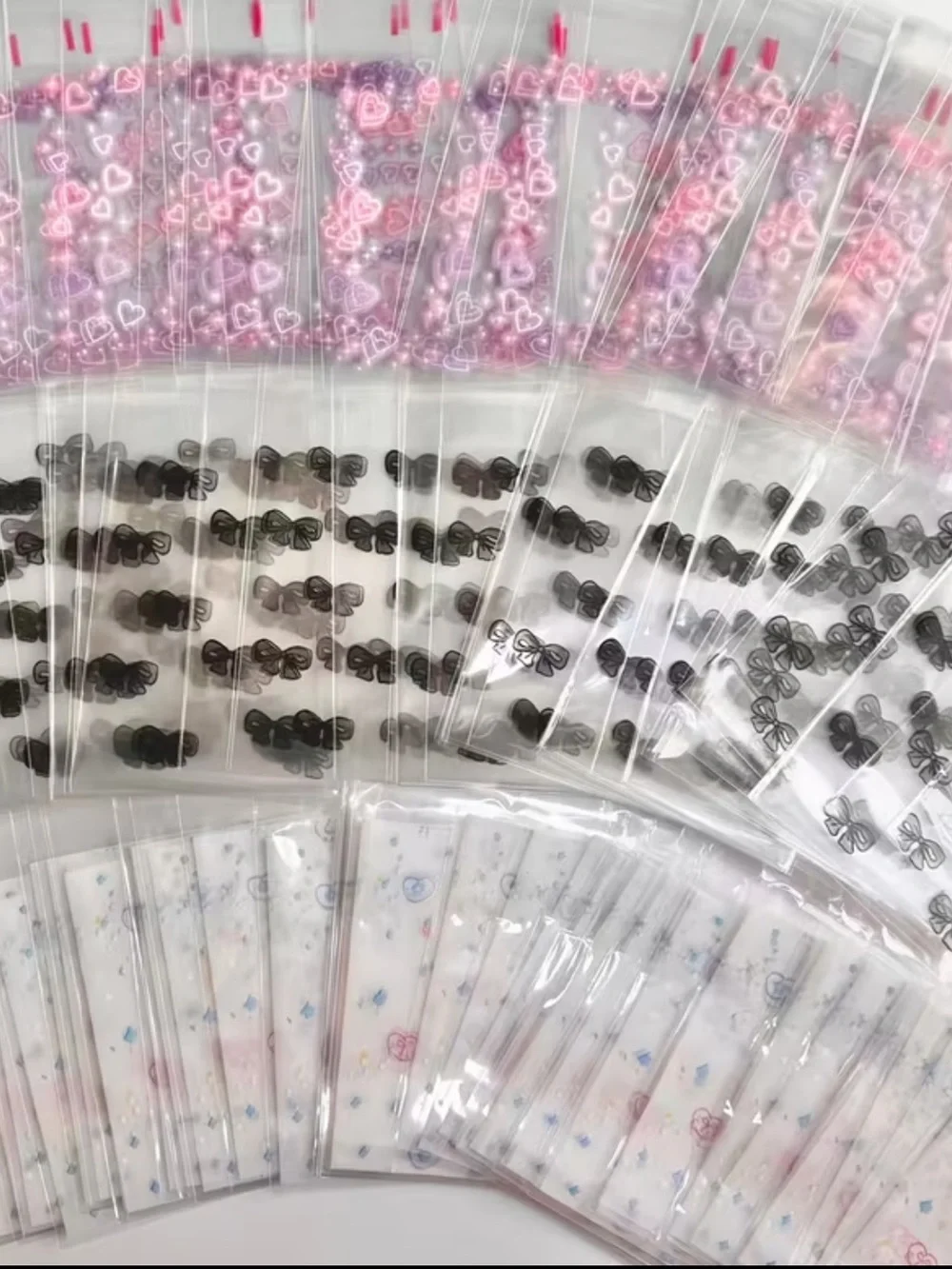 3.15X5.15  sealable heart clear bags (20)